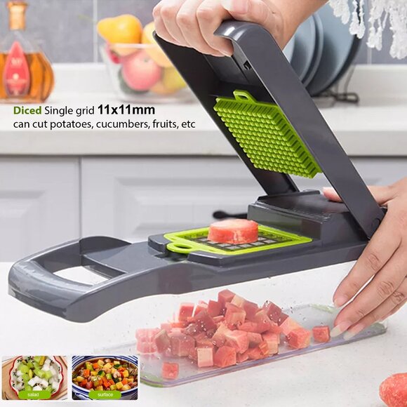 Multifunctional Vegetable Chopper, Mandoline Slicer Cutter Chopper 12 in 1 - Picture 5 of 10